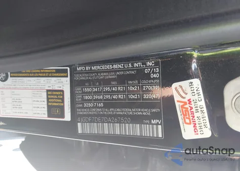 2013 Mercedes-Benz Gl 550 4Matic z USA, uszkodzony, nr VIN 4JGDF7DE7DA267520